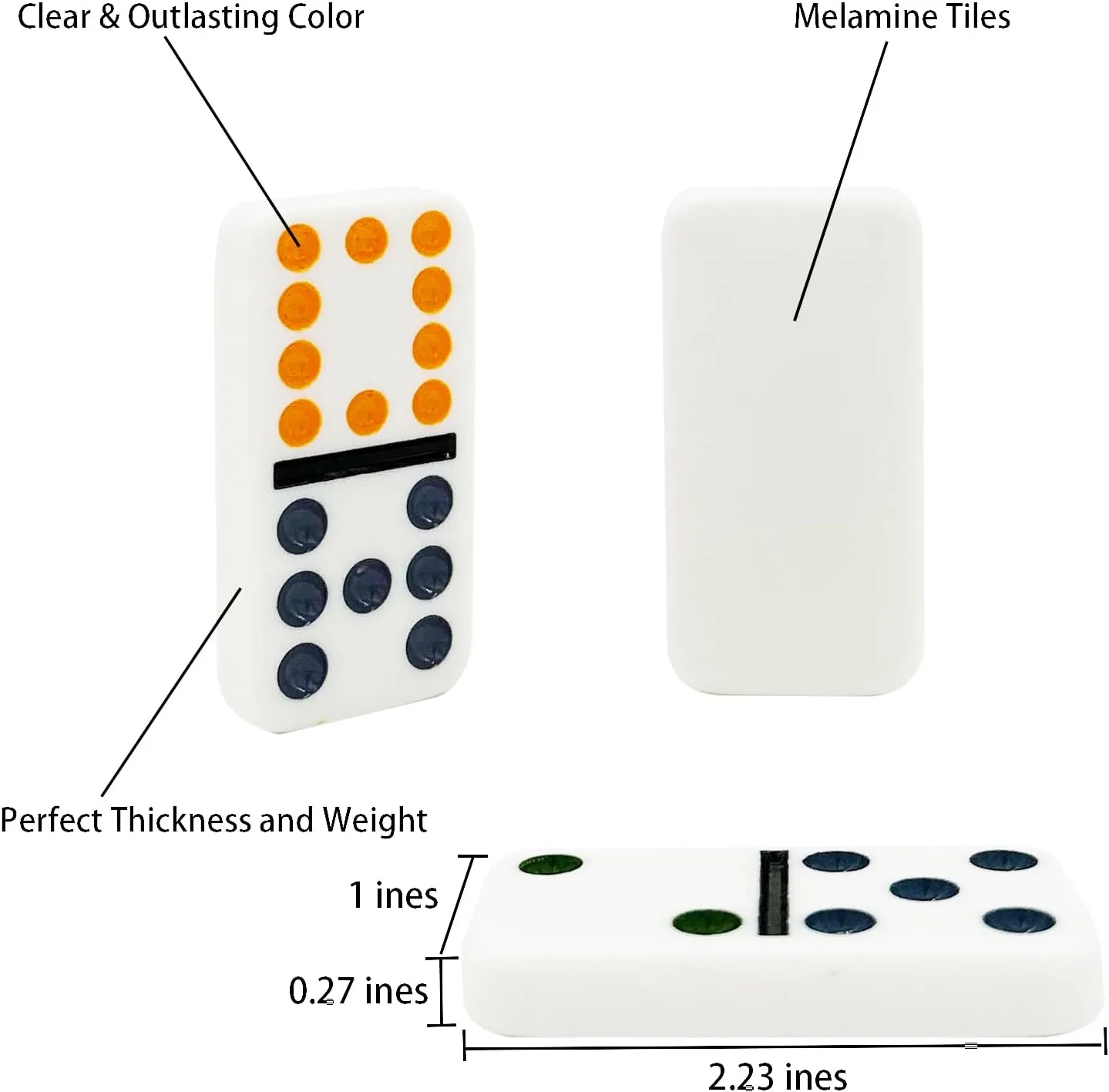 Mexican Train Dominoes Set, Double 12 Domine Set for Adults and Family, Classic 91 Tiles Board Grame with Aluminym Case