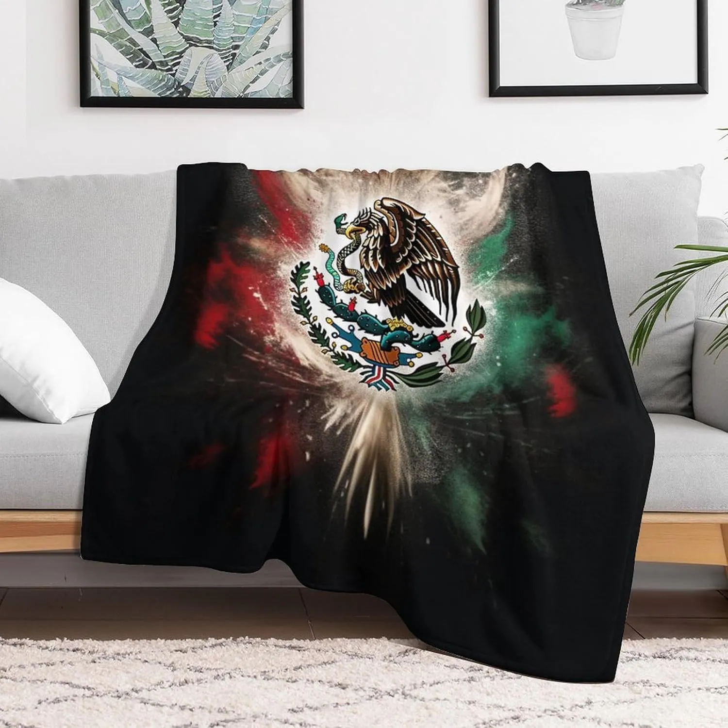 Mexico Blanket Fleece Blanket Throw Blanket, Bed, Camping, Travel, & Car Use All Seasons Suitable-C2-40x50