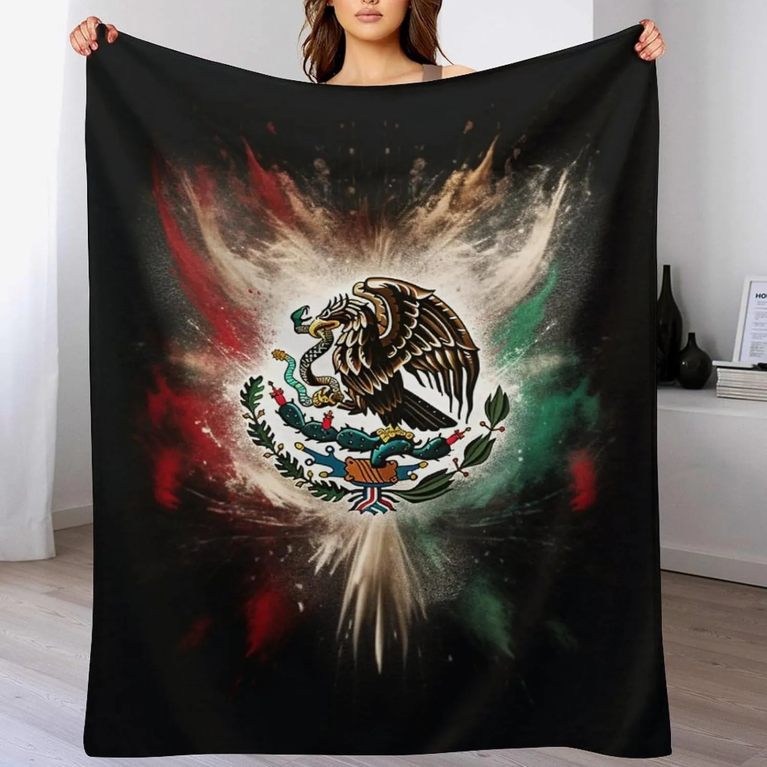 Mexico Blanket Fleece Blanket Throw Blanket, Bed, Camping, Travel, & Car Use All Seasons Suitable-C2-40x50