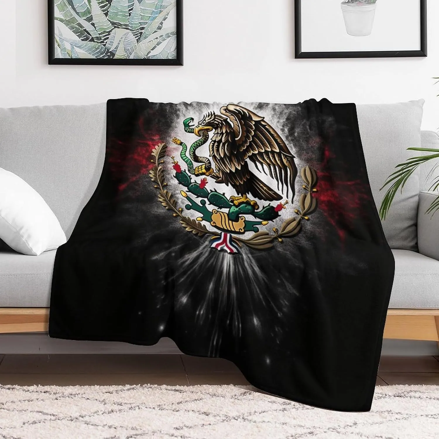Mexico Blanket Fleece Blanket Throw Blanket, Bed, Camping, Travel, & Car Use All Seasons Suitable-C3-40x50