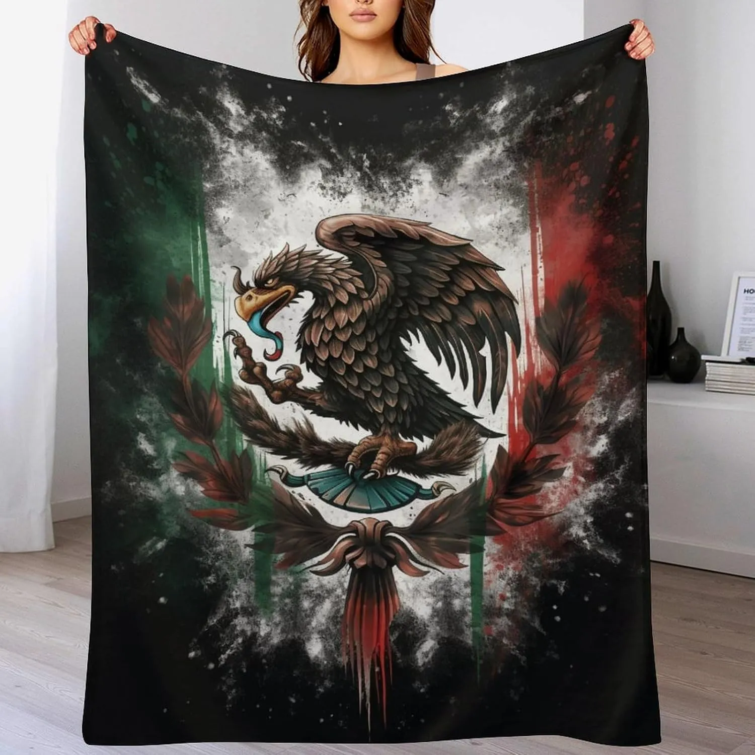 Mexico Blanket Fleece Blanket Throw Blanket, Bed, Camping, Travel, & Car Use All Seasons Suitable-C4-40x50