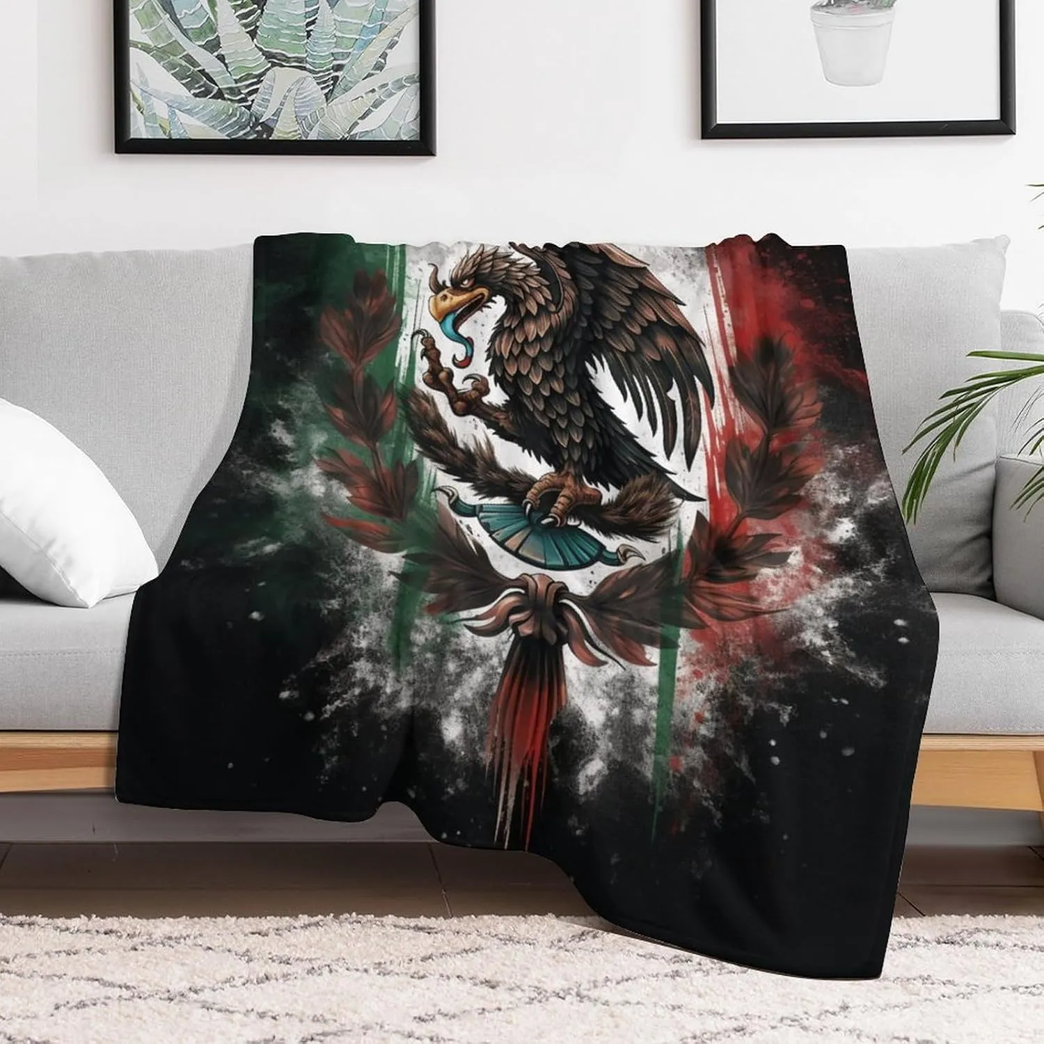 Mexico Blanket Fleece Blanket Throw Blanket, Bed, Camping, Travel, & Car Use All Seasons Suitable-C4-40x50
