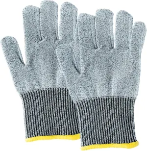 Microplane Kids 2-Pack Cut Resistant Gloves: Kitchen Safety for Little Hands, Wire-Free, FDA, EN388 & ANSI Level 4, One Size, Perfect for Junior Chefs