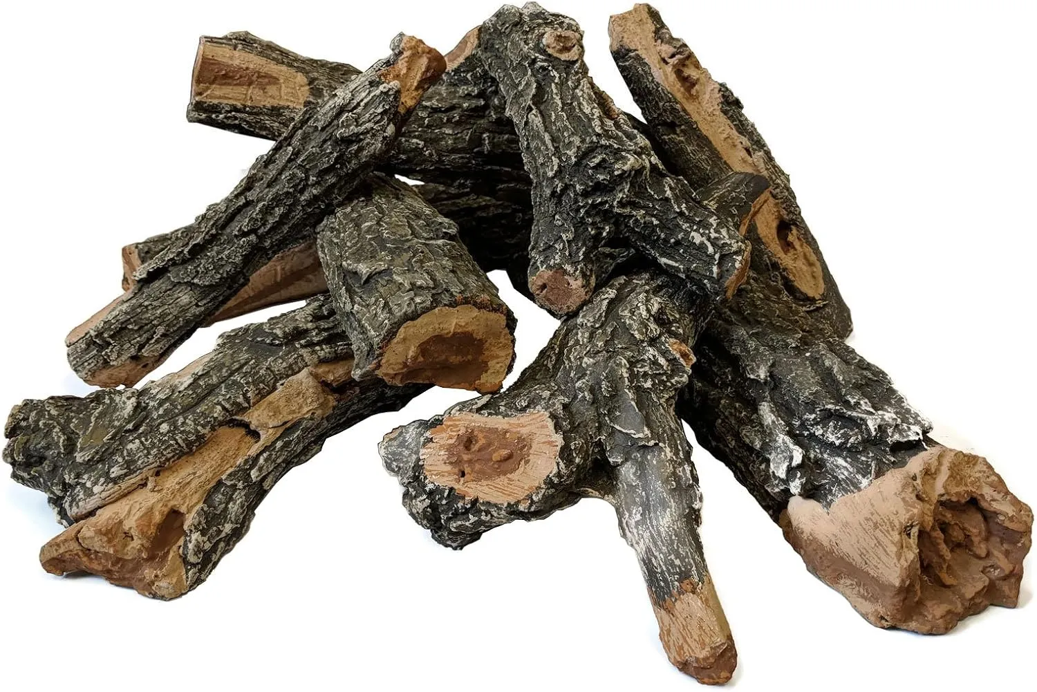 Midwest Hearth Deluxe Decorative Branch and Twig Set | Cast from Real Logs and Hand Painted in USA (Oak 9-Piece)
