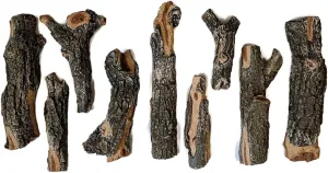 Midwest Hearth Deluxe Decorative Branch and Twig Set | Cast from Real Logs and Hand Painted in USA (Oak 9-Piece)