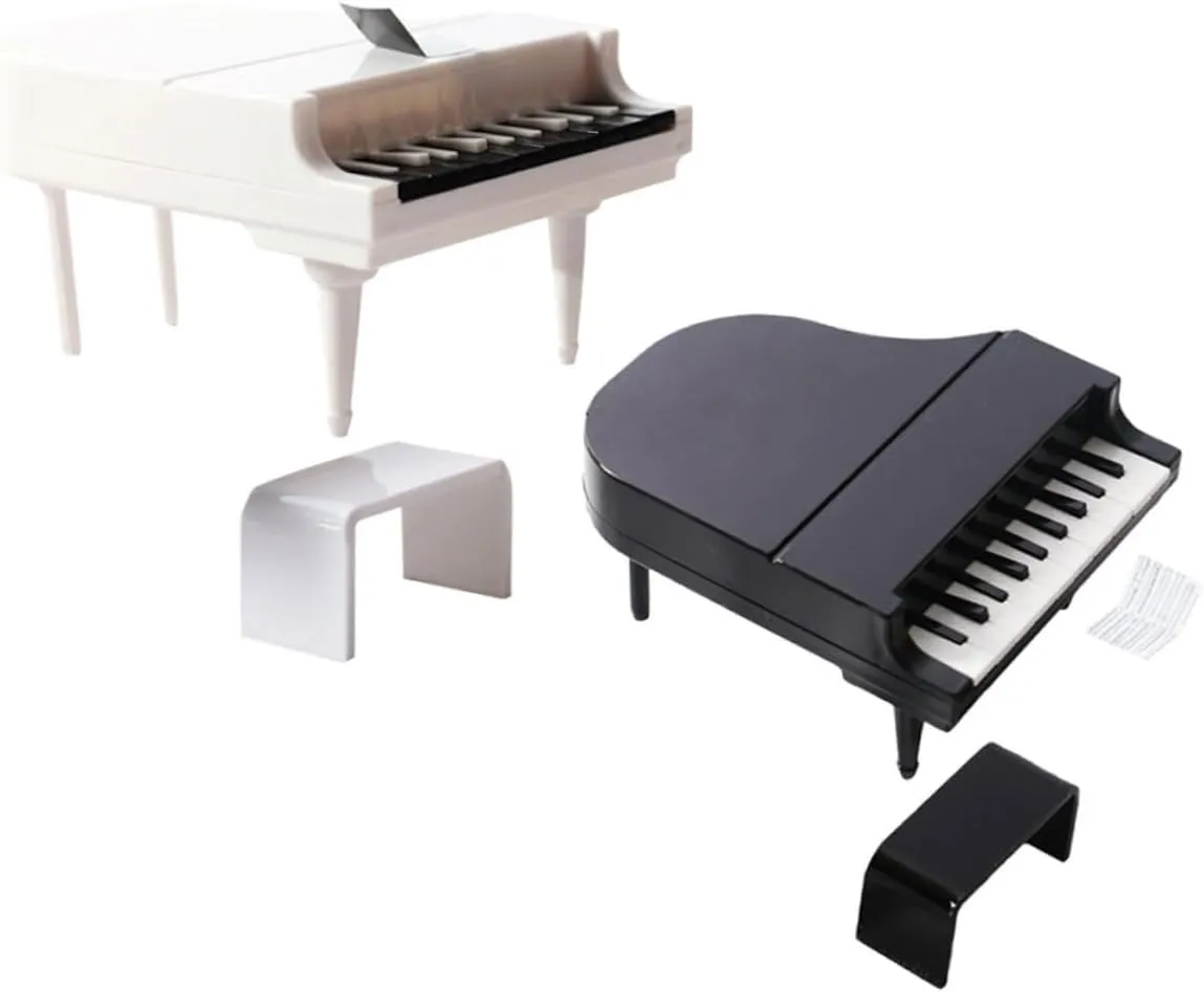 Milisten Realistic Upright Piano Model Perfect Mini House Adornment Sturdy Pp Material for Safety