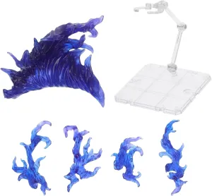 Milisten Sturdy Plastic Action Figure Stand Flat Bottom Display Rack Anime Figure Stand Fire Effects