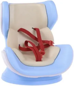 Mini Car Seat Ornament, Car Safety Seat for 10-17cm Dolls with Air Vent Clip, Cute Car Decoration for Blind Box Doll Fans, Collectors (Blue)