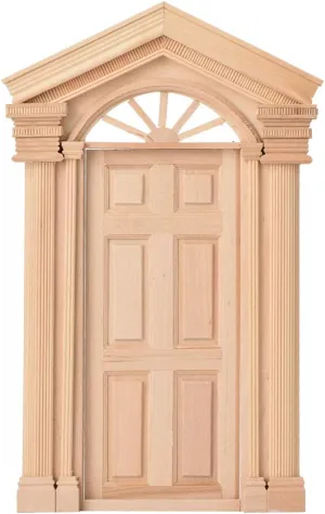 Mini Dollhouse Door, 1:12 Doll House Mini Wooden Steepletop Door for Dolls Furniture Accessories Sportinggoods Doll Accessories