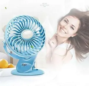 Mini Multi-Functional Portable, Micro USB Rechargeable Clip Fan with Noiseless Brush-less motor