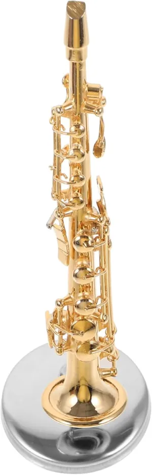 Miniature Saxophone Model Tiny Sax Wind Instrument Toy Realistic Toy Musical Instrument for Home Decor