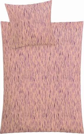 Mino Bed Linen, Cotton, Pastel Rose, 155 x 220 cm (80 x 80 cm)