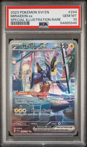 MIRAIDON ex | 2023 POKEMON SVI EN-SCARLET & VIOLET 244 | SPECIAL ILLUSTRATION RARE | PSA GEM MT 10