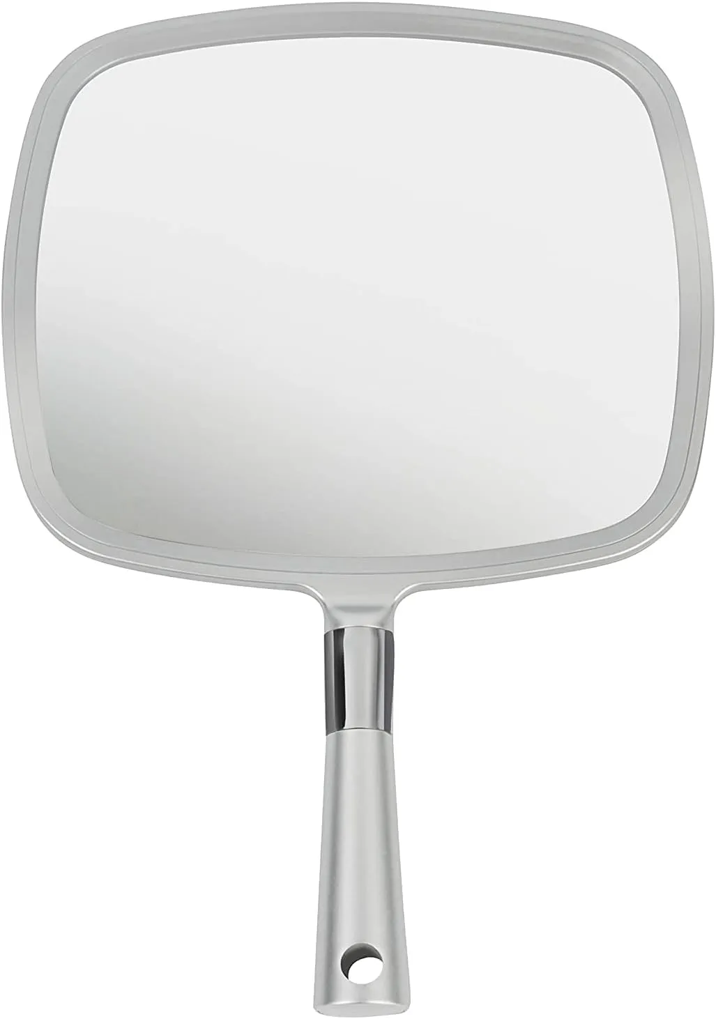 MIRRORVANA Large & Comfy Hand Held Mirror with Handle - Silver Salon Model (5-Pack)