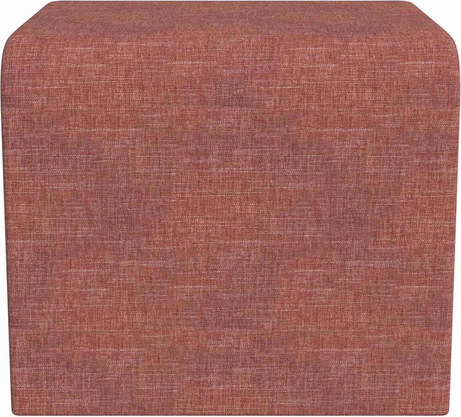 Modern Arch Chenille Ottoman|Homepop Home Décor|Ottoman for Living Room & Bedroom - Pink
