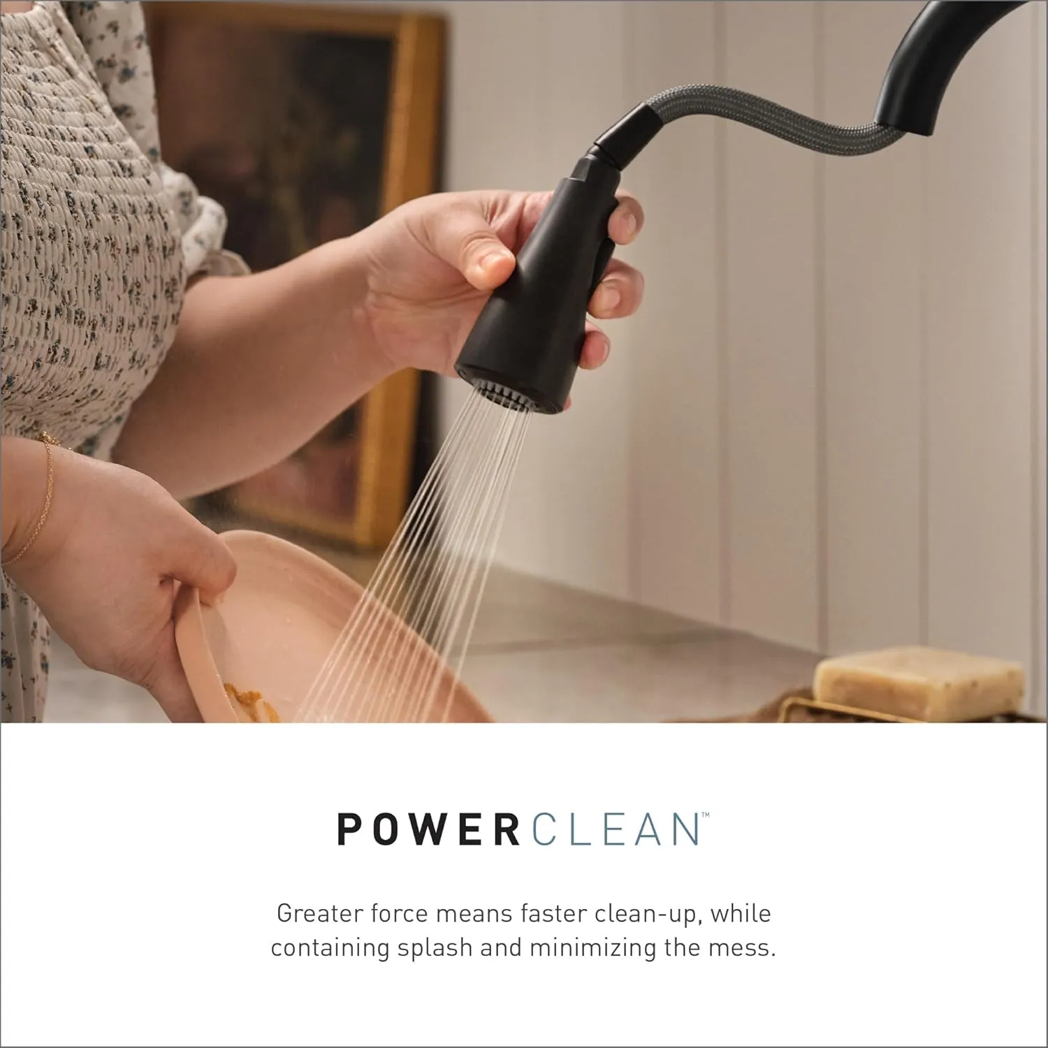 Moen Align Spot Resist Stainless One Handle Pre-Rinse Spring Pulldown Kitchen Sink Faucet with Power Boost for a Faster Clean, Kitchen Faucet with Pull Down Sprayer for Bar, Farmhouse, 5923SRS