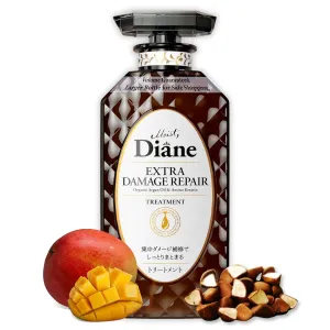 Moist Diane Keratin Hair Treatment for Damaged & Color Treated Hair Women & Men, Organic Hair Conditioner by Argan Oil & Mango Oil from Japan, Silicone & Sulfate Free 15.2 Fl Oz EXTRA DAMAGE REPAIR