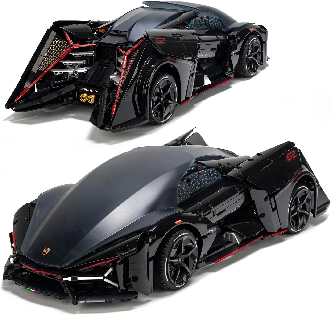 MOQIDI Lamb FANTAZMA Super Technic Car Model Building Kit, Remote/APP Control 1:8 Scale Speed Champions Technic Sets,Display Model Set for Adult Gift Giving,Car Building Toy for Adults