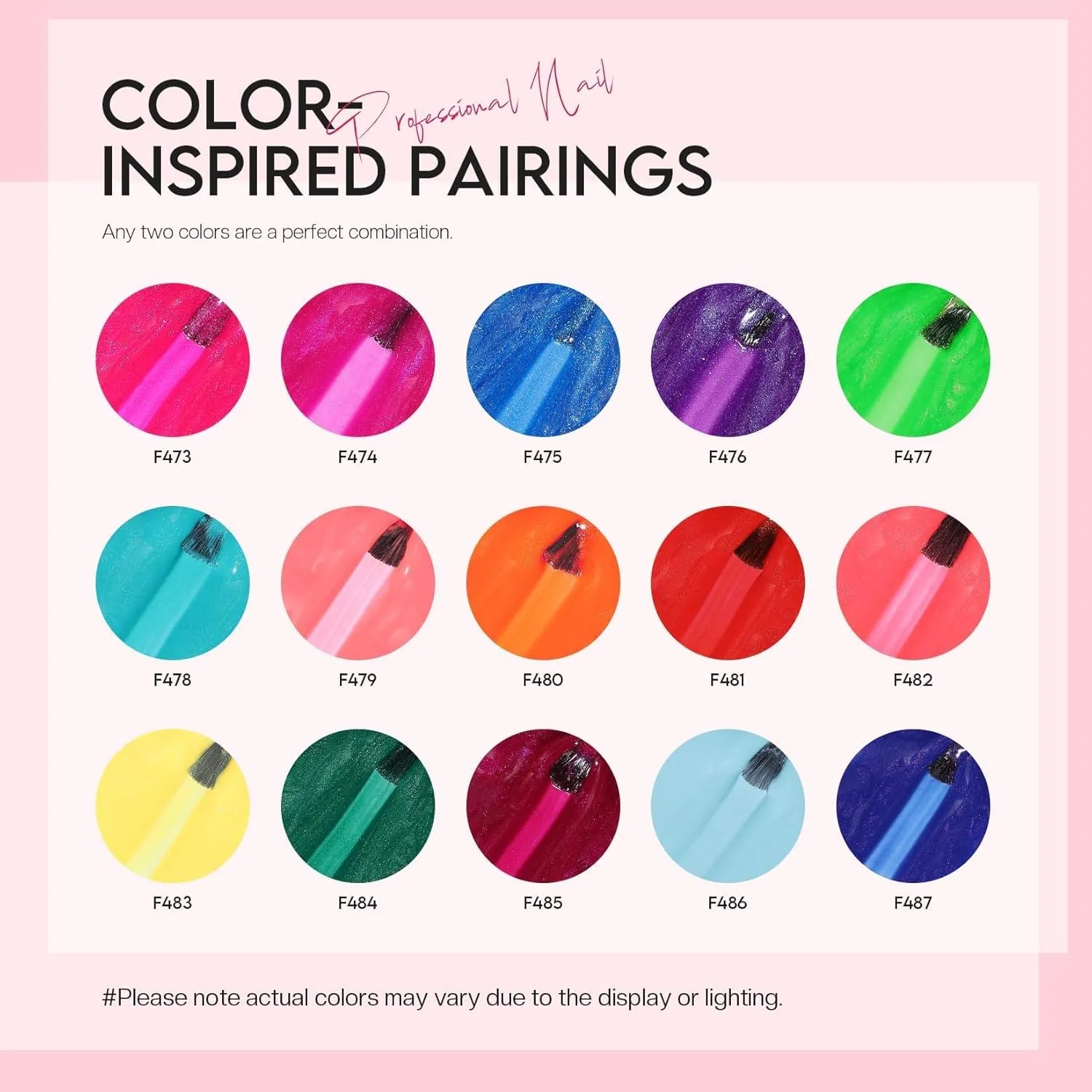 Morovan Nail Polish Set Fingernail: Shimmer Glitter Air Dry 15 Bright Colors 0.27oz Neon Regular Nail Polish Kit Finger Nail Set Gift for Women Spring Summer