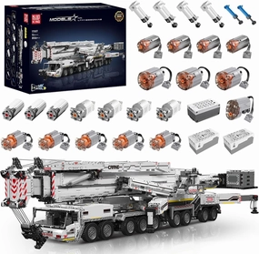 Mould King LTM11200 Heavy Crane Building Kit, 8506 Pieces Large Crane Truck Model Kit with 20 Motors, APP Control Advanced Engineering Vehicles for Adults, Youth, Boys, Girls