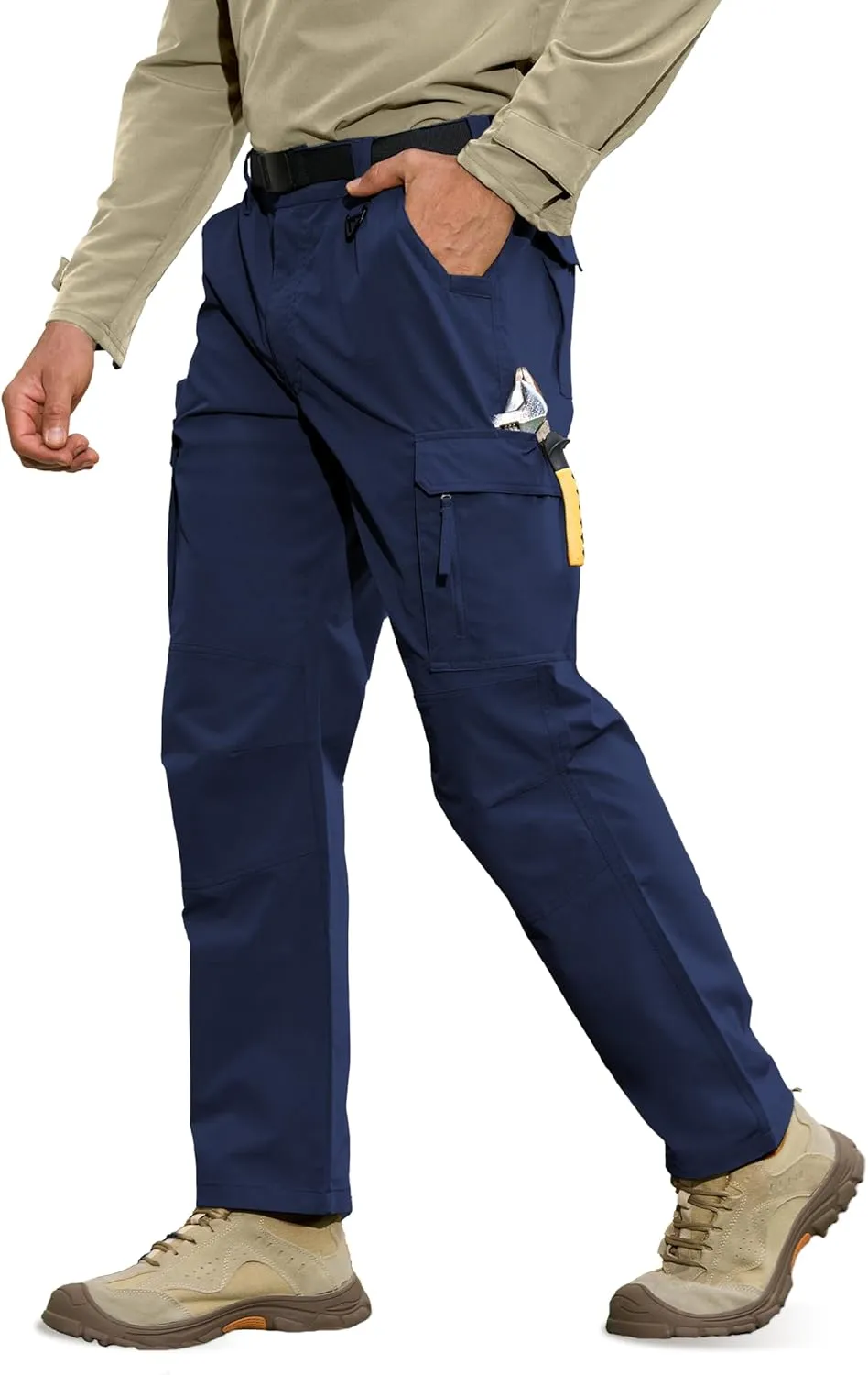 MOURCE Ripstop Tactical Pants for Men Stretch Breathable - Lightweight Quick Dry Mens Hiking Pants with 9 Pockets