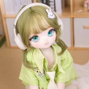 Mozu MEU 1/2 Female Seamless Action Figures Silicone Material, JYDoll 130cm Flexible Figure Dolls for Cosplay/Photography/Arts (Wig)