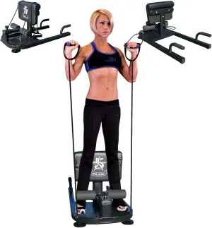 Multi Function Deep Sissy Squat Bench with 2 Exercise Resistance Handles | 8 in 1 Home Gym Workout Station Leg Exercise Machine | Core Workout Cardio Training Equipment, Ab Workout Sit Up Push Up