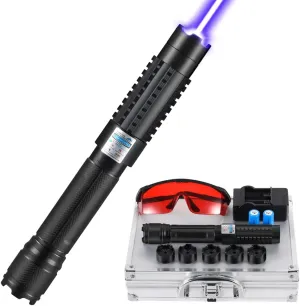 Multi Functional Tactical Light Outdoor Powerfull Strong Blue Beam Light with Adjustable Focus and Multi Patterns for Camping,Hiking,Hunting,Fishing