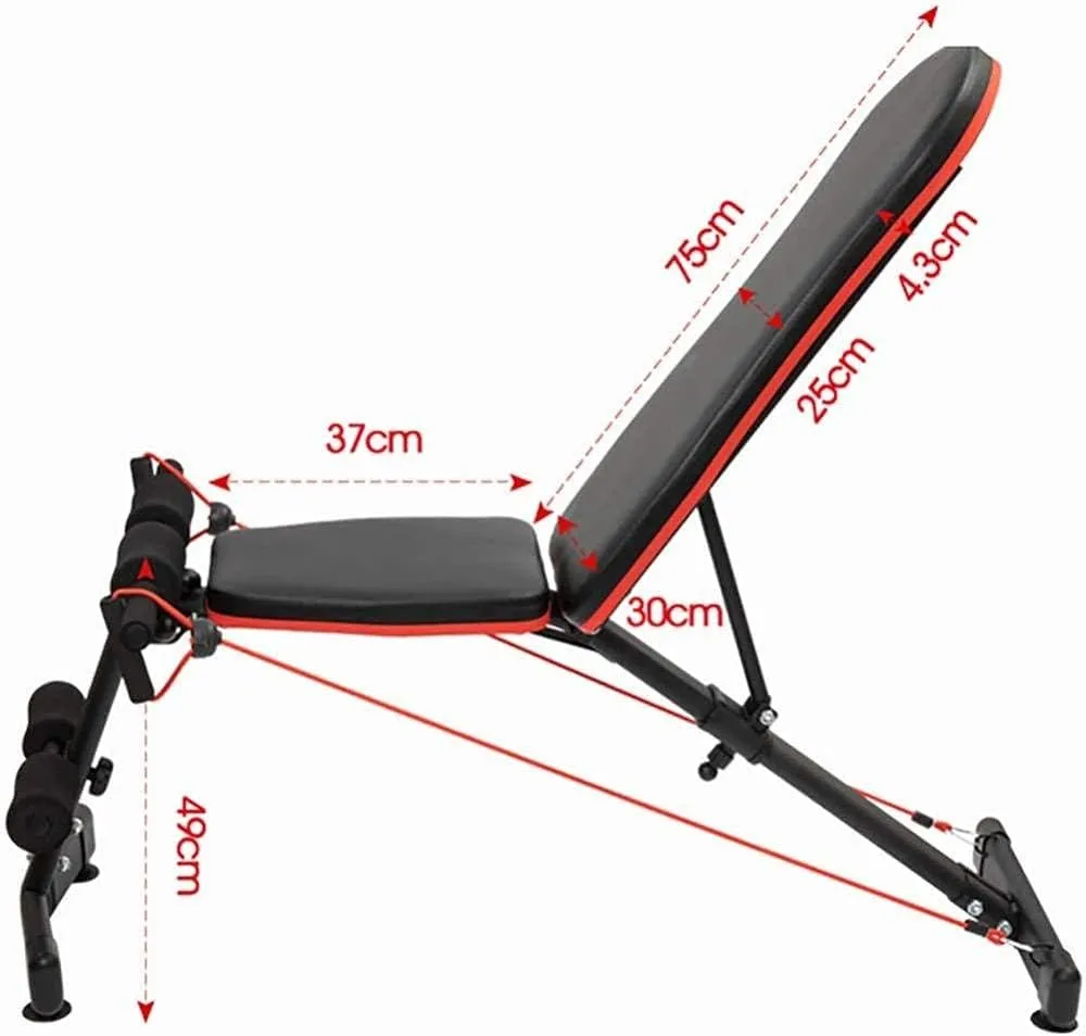 Multifunction Dumbbell Bench Adjustable Weight Bench Two in One Sit-ups Fitness Equipment Professional Abdominal Muscle Training Bench Home Exercise Gym Essentials Device