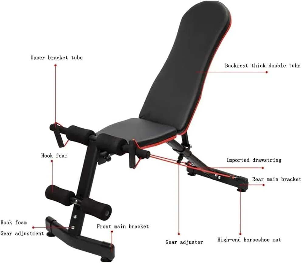 Multifunction Dumbbell Bench Adjustable Weight Bench Two in One Sit-ups Fitness Equipment Professional Abdominal Muscle Training Bench Home Exercise Gym Essentials Device