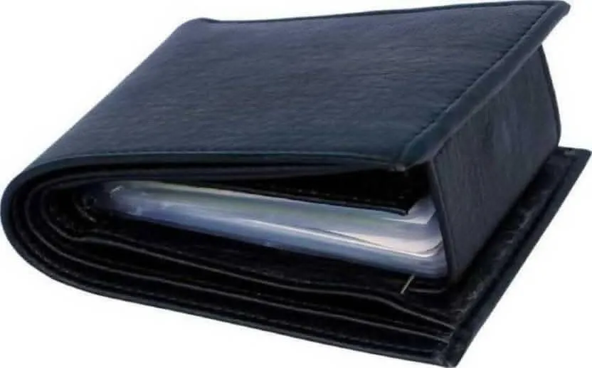 Multispace BLACK Album wallet Genuine Album Wallet for Men Credit Card Holder