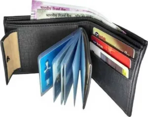 Multispace BLACK Album wallet Genuine Album Wallet for Men Credit Card Holder