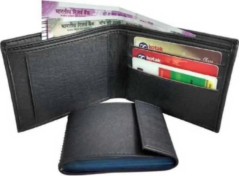 Multispace BLACK Album wallet Genuine Album Wallet for Men Credit Card Holder