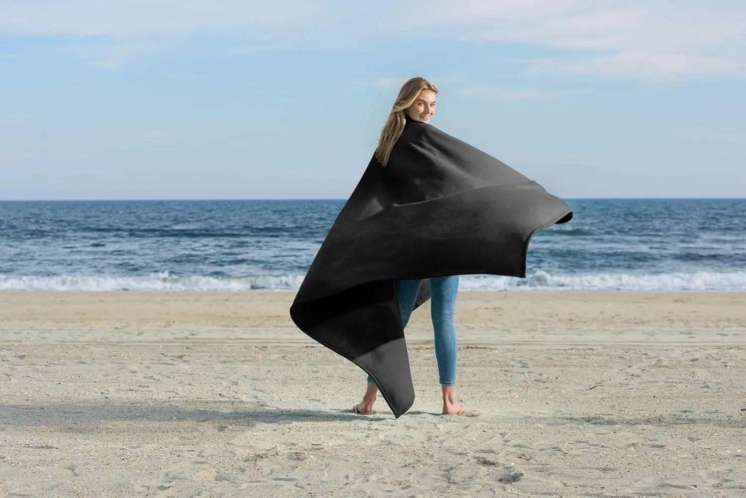 MV Sport Lightweight Sweatshirt Blanket Throw – Warm & Cozy, Breathable Oversized Fleece Knit, Couch, Bed, Travel, Cold Nights, and Outdoors – Soft Light Weight Blanket 54" x 84" Graphite