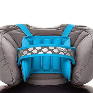 NAPUP Kids Head Holder for Car Seat – Adjustable Polyester Carseat Head Support for Toddler (Light Blue)