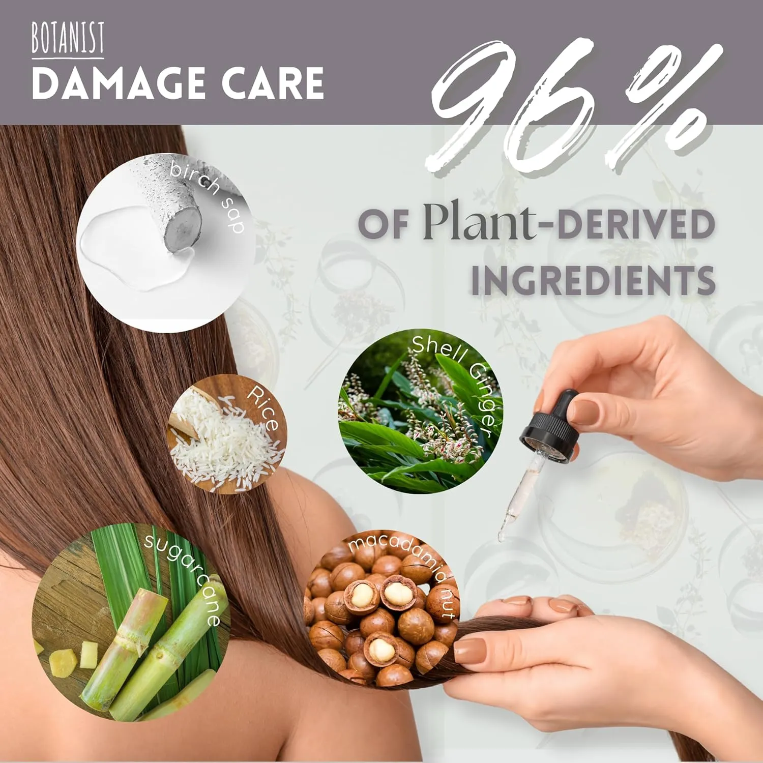 Natural Shampoo and Conditioner Set for Damaged Hair, Organic Shampoo for Women & Men by Botanical Keratin, Protein, Collagen& Honey from Japan, Silicone& Sulfate Free, DAMAGE CARE 31.7 Fl Oz
