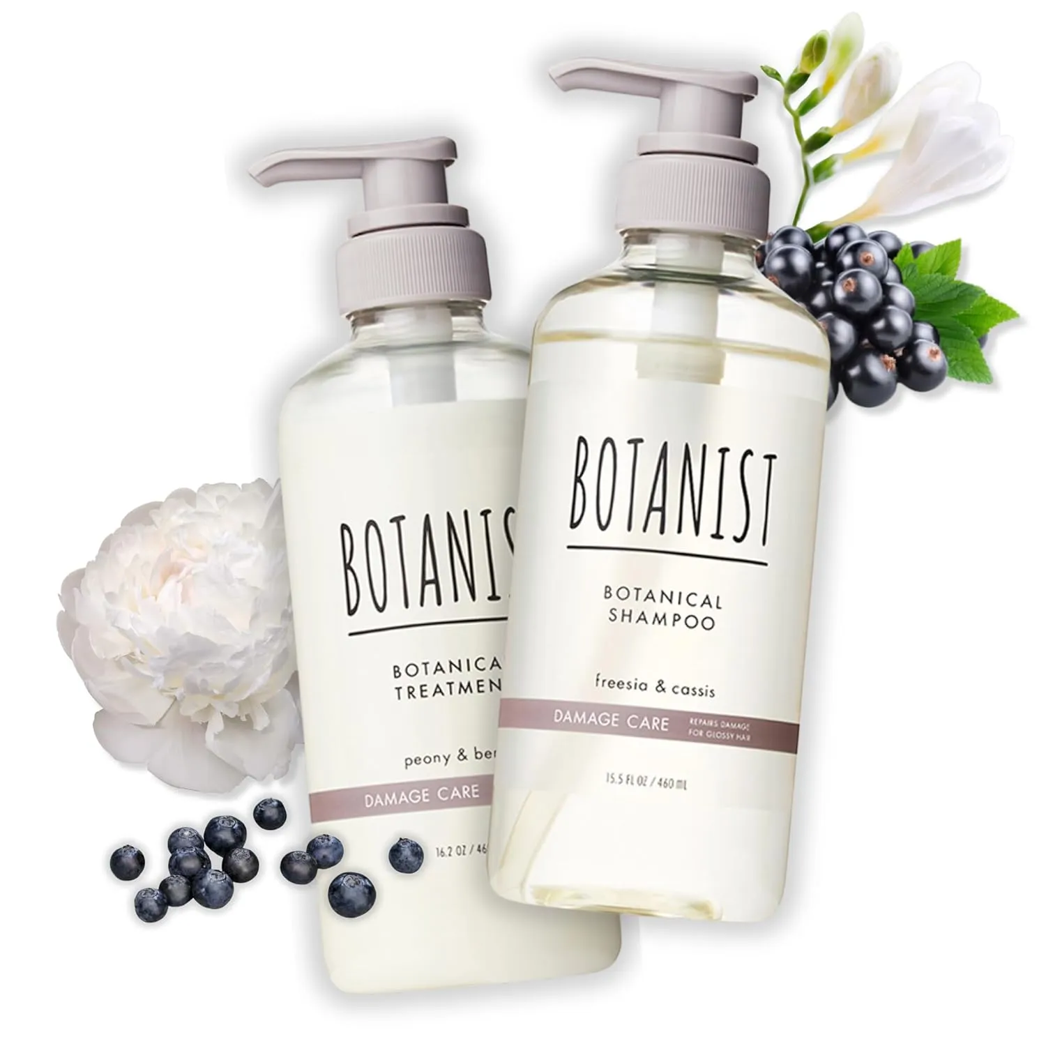 Natural Shampoo and Conditioner Set for Damaged Hair, Organic Shampoo for Women & Men by Botanical Keratin, Protein, Collagen& Honey from Japan, Silicone& Sulfate Free, DAMAGE CARE 31.7 Fl Oz