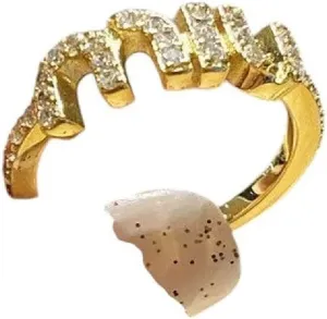 New 2026 Unisex Stainles Stell Copper Geometric Letter Miu Ring Opening Adjustable Jewelry Fashion Trendy Accessories Creative Gift For Women And Men