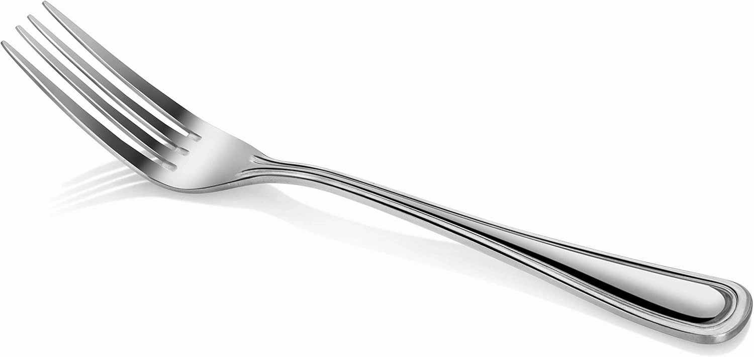 New Star Foodservice 58109 Slimline Pattern, 18/0 Stainless Steel, Serving Fork, 8.25-Inch, Set of 12