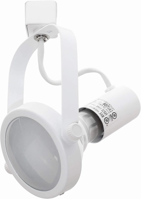 NICOR Lighting 75W White Adjustable Track Light Gimbal Ring Head, H-Type [3-Wire] (12022WH)