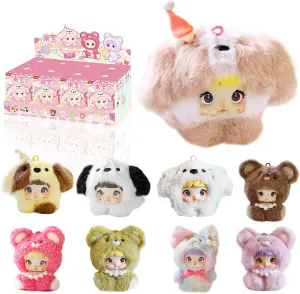 Nommi Blind Box BB Series Plush - 3 Expressions Adorable Mystery Plush Toys for Collectors - 3.74IN Random Surprise Doll with Unique Designs, 8PCS (No Repeat Doll)