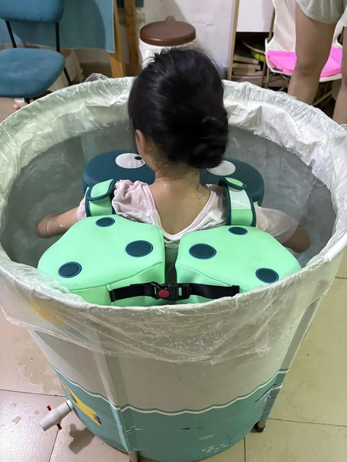 Non Inflatable Baby Swimming Float Baby Infant Swim Newborn Pool Floats Swimming Loop Soft Waterproof Swim Ring for Babies Adjustable and Suitable for 6-36 Months Baby Boys Grils