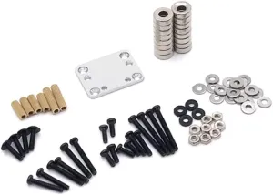 NORMICHIC RC Car Shell Modified Fixed Mount Upgrade Kit for 1/28 WLtoys K969 K979 K989 K999 P929 P939 284131 Kyosho Mini-Q Series (Silver)