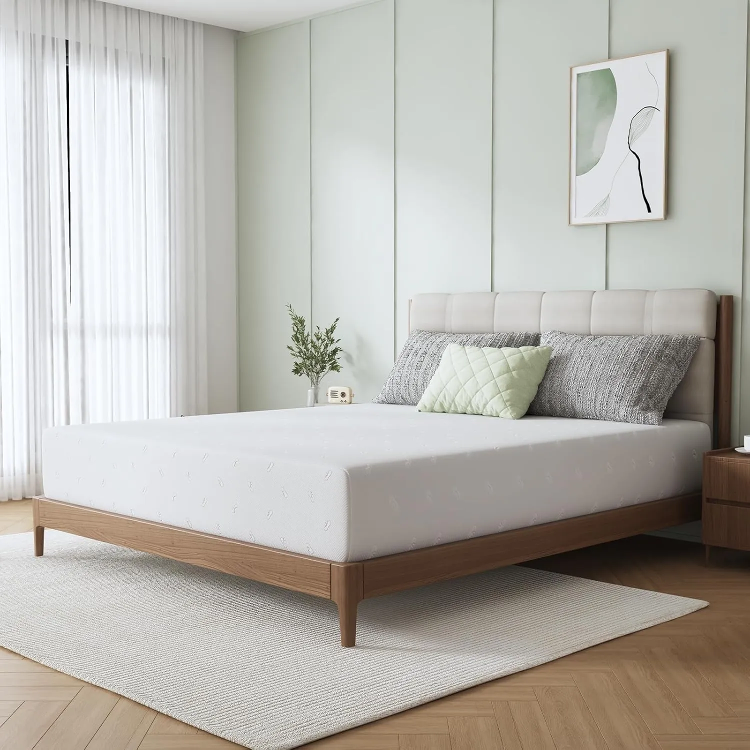 Novilla Queen Size Mattress, 10 Inch Queen Memory Foam Mattress with Breathable Comfort Foam & Removable Cover Mattresses in a Box for Cool Touch & Pressure Relief Meduim Firm