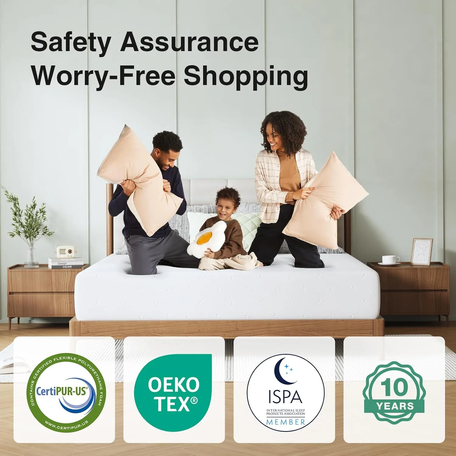 Novilla Queen Size Mattress, 10 Inch Queen Memory Foam Mattress with Breathable Comfort Foam & Removable Cover Mattresses in a Box for Cool Touch & Pressure Relief Meduim Firm