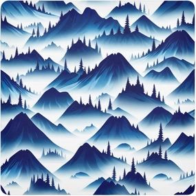 ODAWA Cloth Camera Bag 17.7 In, Blue Mountain Landscape Magic Flexible Folding Self-Stick Makeup Bag, Easy-Storage Magic Cloths for Camera Tablet Laptop