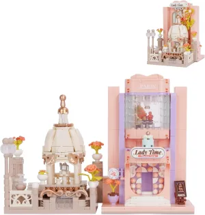 Oichy Street View Dessert Shop Mini Building Blocks, Creative Simulation Versailles Architecture Model Set, 978 PCS Mini Bricks Construction Halloween Building Toy Sets for Girls Boys 8 