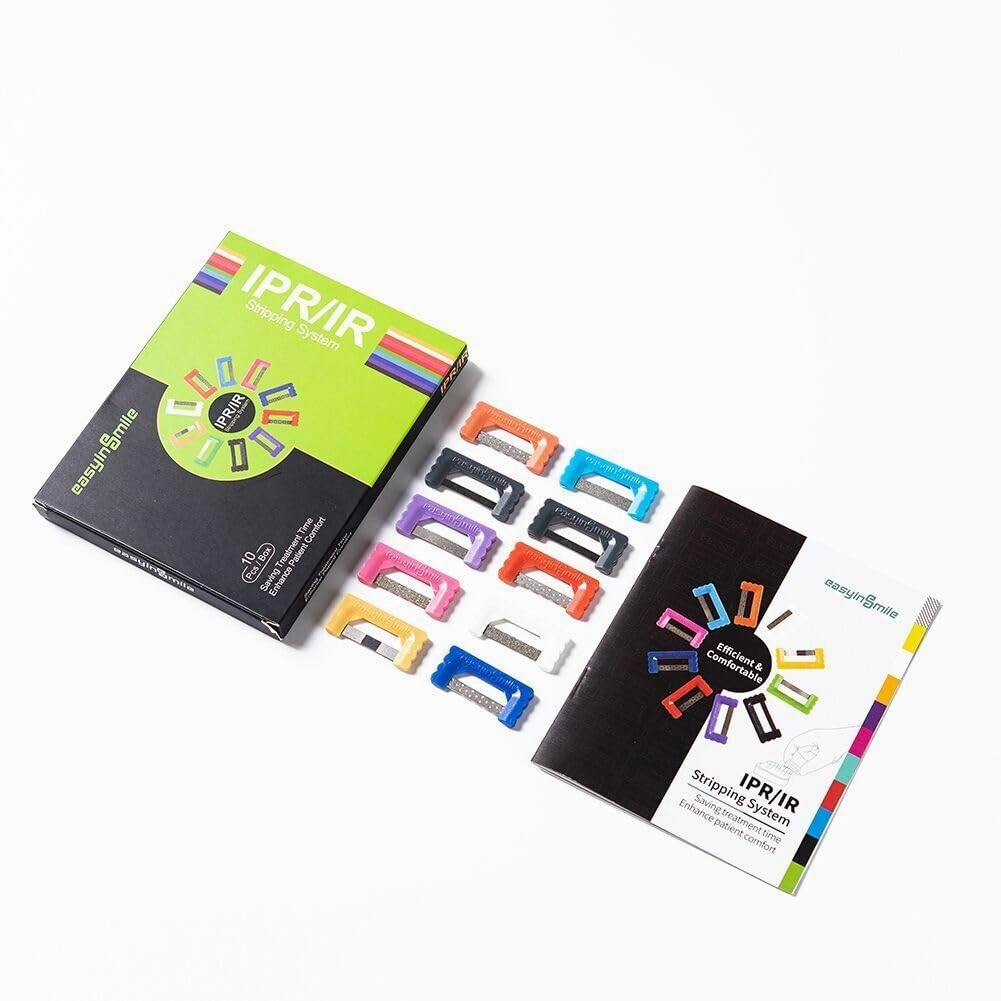 Orthodontic Dental Interproximal Reduction (IPR) Strip System Kit Polishing Strips Set of 10 (IPR Plus Deep Strip)