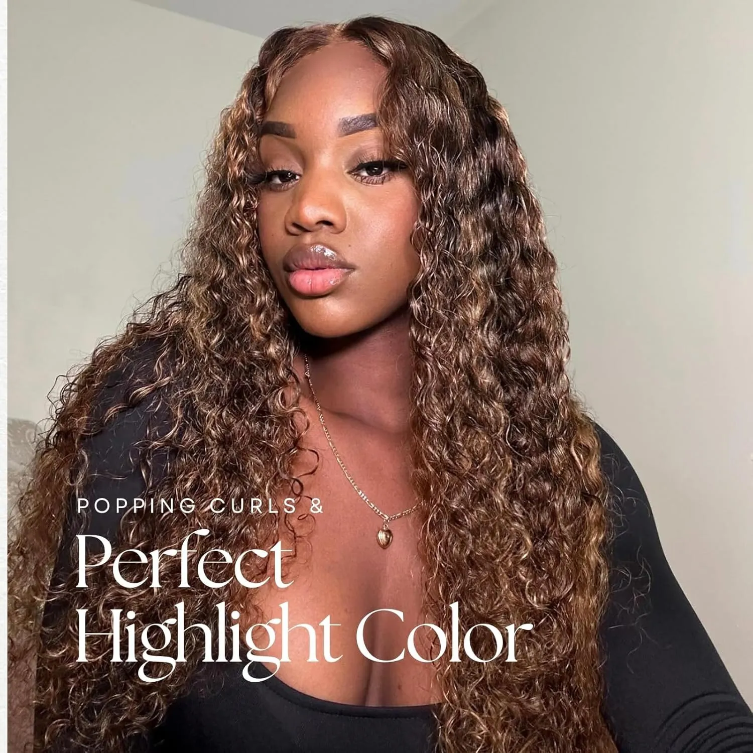 P4/27 Honey Blonde Highlights Water Wave Bundles Human Hair 18 20 22 Inch,Brown Wet and Wavy 3 Weave Bundles, 10A 100% Virgin Human Hair