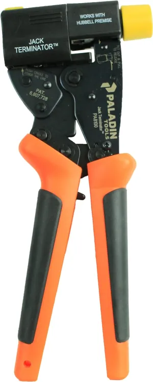 Paladin Tools PA8111 Jack Terminator | Professional Grade CAT5E RJ45 Jack Termination Tool | Hubbell HXJ Series (POE Ethernet Compatible)